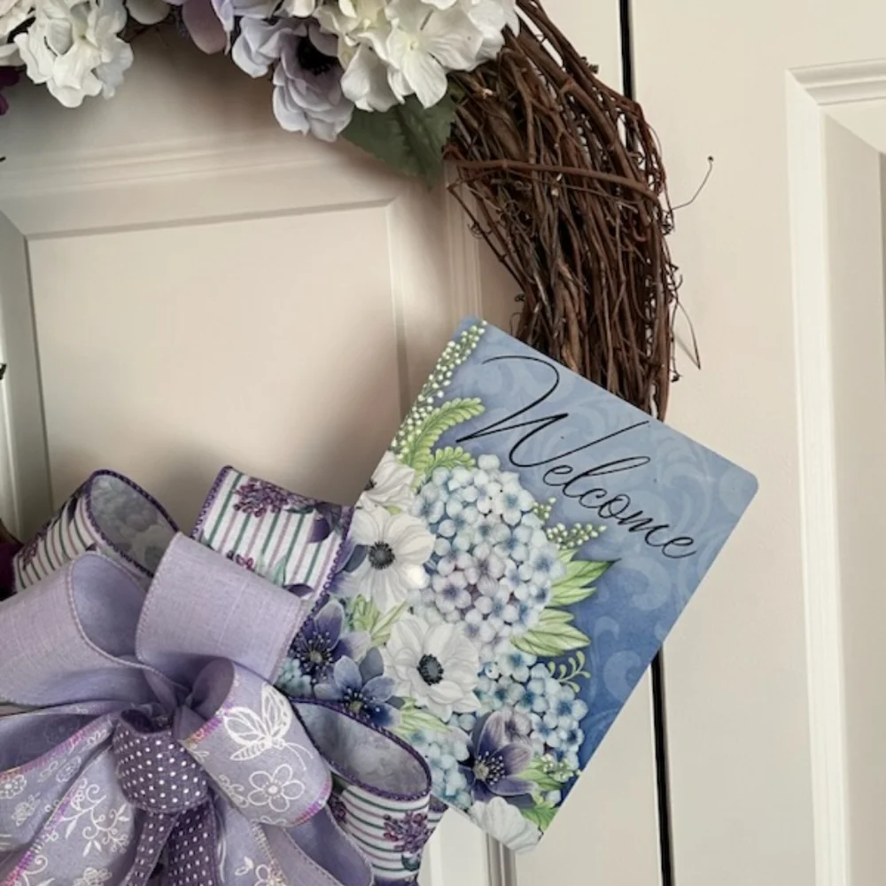 Floral welcome wreath